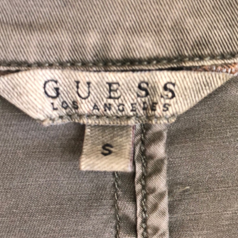 ❌ SOLD Guess olive green military top jacket stud - Picture 5 of 8
